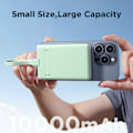 Pikkukuva 8 / 8: Magneettinen virtapankki 10000mAh 20W jalustalla + Lightning-kaapeli - USB-C vihreä