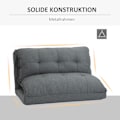 Miniatyrbillede 8 af 10: Gulvstol 2-i-1 Gulv Sovesofa Sovesofa 13 Positioner Justerbart ryglæn til stue Linned 100 x 71 x 54 cm Grå