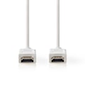 Pikkukuva 2 / 3: High Speed ​​HDMI ™ Kaapeli Ethernet | HDMI™ liitin | HDMI™ liitin | 4K@30Hz | ARC | 10.2 Gbps | 2.00 m | Pyöreä | PVC | Valkoinen | Laatikko