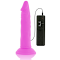 Miniatyrbillede 5 af 9: Diversia - Fleksibel Vibrerende Dildo Lilla 23 Cm -O- 4,3 Cm
