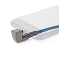 Pikkukuva 7 / 9: USB kaapeli | USB 2.0 | Apple Lightning 8-Pin | USB-A Uros | 12 W | 480 Mbps | Niklattu | 1.00 m | Pyöreä | Nailon / Punottu | Musta / Sininen | Laati