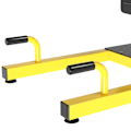 Miniatyrbillede 8 af 10: Sissy Squat Squat Trainer Ben Trainer Mave Balder Trainer 3 I 1 Trainer Justerbar Op Til 120 Kg Stål Gul + Sort 50 X 97 X (44,5-56,5) Cm