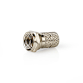 Pikkukuva 3 / 4: F-liitin | Suora | Uros | Niklattu | 75 Ohm | Kierrettävä | Kaapelin läpitulomitta: 5.5 mm | Sinkkiseos | Hopea | 5 kpl | Laatikko