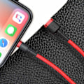 Pikkukuva 7 / 9: Kestävä nylon USB-kaapeli - iPhone Lightning QC3 3m - punainen