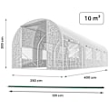 Pikkukuva 4 / 9: Puutarhatunneli 2,5 x 4 m (10 m2) valkoinen Plonos