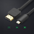 Miniatyrbillede 4 af 6: Audio Video kabel microHDMI - HDMI 2.0 2m sort