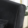 Miniatyrbillede 10 af 10: Sovestol Foldestol Sengefunktion Enkeltsofa Pude Gæsteseng Polstret Sofa Velvet Sort 77X88X83Cm