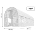 Pikkukuva 5 / 6: Folio puutarhatunneliin 2x4,5m (9m2) valkoinen Plonos