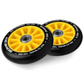 Miniatyrbillede 3 af 6: Gule hjul til scooter 100 mm (2-pak)