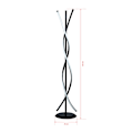 Miniatyrbillede 5 af 5: Gulvlampe Roller Sort - Hvid