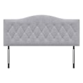 Miniatyrbillede 10 af 10: Sengegavl Stilfuld Polstret Sengegavl I Grå, Poppel Og Polyester, Moderne Design, 185X8X134Cm