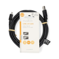 Pikkukuva 3 / 3: USB kaapeli | USB 2.0 | USB-A Uros | USB Mini-B 5 pin Uros | 480 Mbps | Niklattu | 3.00 m | Pyöreä | PVC | Musta | Label