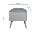 Pikkukuva 5 / 5: Pouffe New Bern - keltainen