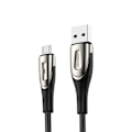 Miniatyrbillede 1 af 9: Kabel USB-A - microUSB 3A med ladeindikator 1,2m sort