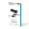 Miniatyrbild 2 av 2: Billaddare 24W + USB-A till Lightning Kabel Svart