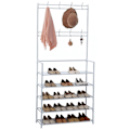 Miniatyrbillede 1 af 3: Herzberg Segmented Hallstand Tøjbøjle med 5 hylder Skostativ - 80x173cm