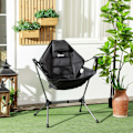 Miniatyrbillede 2 af 10: Hammock Camping Chair Sammenklappelig Havestol Op Til 120 Kg, Oxford, Sort