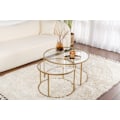 Miniatyrbild 1 av 5: Soffbordsset Guld-Transparent-80-60