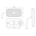 Miniatyrbillede 7 af 7: Sidemarkeringslygte 12/24V rav 80 x 44 mm LED