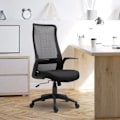 Pikkukuva 2 / 10: Työtuoli Pyörivä Tuoli Työtuoli Korkeussäädettävä Ergonominen 360° Kääntyvät Pyörät Toimistovaahto Nylon Musta