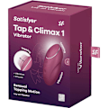 Miniatyrbild 7 av 7: Satisfyer - Tap & Climax 1 Lay-On Vibrator Röd