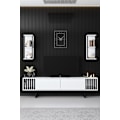 Miniatyrbillede 2 af 9: TV-enhed Chrome Line - Hvid, Sort