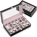 Miniatyrbillede 1 af 8: Luksus urboks til 12 ure Massido MS-710 Sort/Laksepink