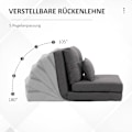 Miniatyrbillede 5 af 10: Gulvstol 2-I-1 Klapseng Med Justerbart Ryglæn, Gulvsofa Med Dekorative Hynder, Linned, Gulvsædehynde