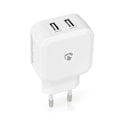 Miniatyrbild 1 av 7: Väggladdare | 24 W | Snabbladdnings funktion | 2x 2.4 A A | Antal utgångar: 2 | 2x USB-A | Utan kabel | Single Voltage Output