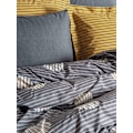 Miniatyrbillede 2 af 2: Ranforce Single Quilt Cover Set Strew - Grå