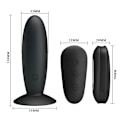 Pikkukuva 7 / 9: Mr Play - Anal Plug Vibration Black -kaukosäätimellä