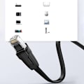 Miniatyrbild 7 av 8: Platt RJ45 Ethernet Cat. LAN patch sladd. 6 0,5m svart