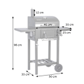 Miniatyrbillede 5 af 9: Berdsen BD-892 sort kulgrill med låg