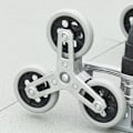 Miniatyrbillede 8 af 10: Trappeklatrer Sæk Lastbil Sammenfoldelig, 6-Rullesystem, Fast Reb, Op Til 70 Kg, Aluminium, Sølv, 70 Kg Lastkapacitet