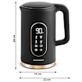 Miniatyrbillede 3 af 9: Elkedel 1,7l Berdsen BD-712 sort og guld