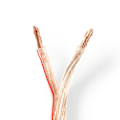 Pikkukuva 1 / 2: Kaiutinkaapeli | 2x 6.00 mm² | CCA | 25.0 m | Pyöreä | PVC | Läpikuultava | Kääre