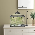 Miniatyrbillede 2 af 10: Reptil Lamp Stand Justerbar Varme Lamp Holder Base 4 Wire Slots Stål Sort