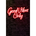 Miniatyrbillede 3 af 7: Dekorativ Plast Led-belysning Good Vibes Only 2 - Rød