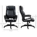 Miniatyrbillede 4 af 10: Massagestol Drejestol Højdejusterbar Ergonomisk Gaming Stol Computerstol 6 Vibrationspunkter Hør Føles Justerbar Sort