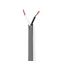 Pikkukuva 1 / 2: Kaiutinkaapeli | 2 x 1.50 mm² | Kupari | 100.0 m | Pyöreä | PVC | Tummanharmaa | Kela