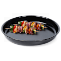 Pikkukuva 1 / 8: Pyöreä teräksinen grillilevy tarttumattomalla grillillä ja uunissa