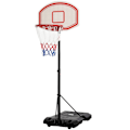Miniatyrbillede 1 af 7: Udendørs basketballkurv justerbar bærbar højdejusterbar kurv 212-250 cm base med hjul metalstolper sort hvid |