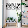 Miniatyrbillede 1 af 6: Dekorativt metalvægtilbehør Leaf2 Metaldekor