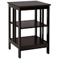 Miniatyrbillede 2 af 5: 3 niveauer II formet sengebord sidebord med hylde og opbevaringsplads 40 x 40 x 61 cm kaffe