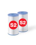 Miniatyrbild 1 av 3: Spa-filterpatron S2, set om 2, terylenmaterial