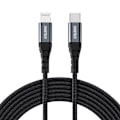 Miniatyrbillede 2 af 9: Kabel til iPhone MFi USB-C - Lightning 480Mb/s 3A 2m sort