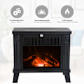 Pikkukuva 5 / 10: Sähkötakka Sähkötakka Takka Seisomatakka Liekkiefektillä 600/1200W, Metalli, Musta, 34X17X31 Cm