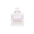 Miniatyrbillede 2 af 3: RJ45-stik | Han | Stranded UTP CAT5 | Lige | Guldplateret | 10 stk. | PVC | Gennemsigtig | Box