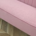 Pikkukuva 9 / 10: 2-Istuttava Kangassohva, Pehmustettu Sohva, Parivuodesohva, Istuinkalusteet, Oleskelusohva, Puu, Vaahtomuovi, Samettimainen Polyesteri, Pinkki, 117 X