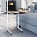 Miniatyrbillede 3 af 10: Sidebord Højdejusterbart Sofabord Mobilt Ende Skrivebord Hjul Bremser C-Bord Spånplade Stål Flerfarvet